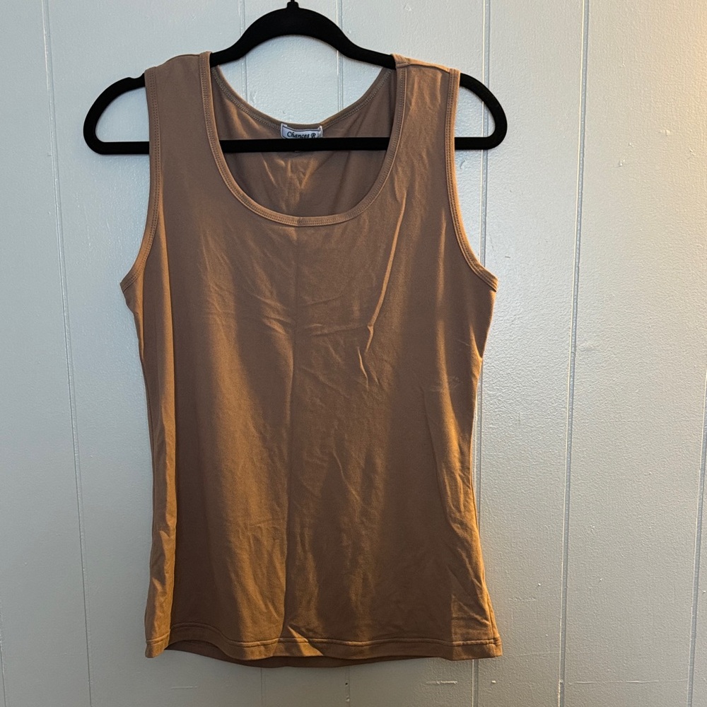Casual Brown Tank Top Size L
